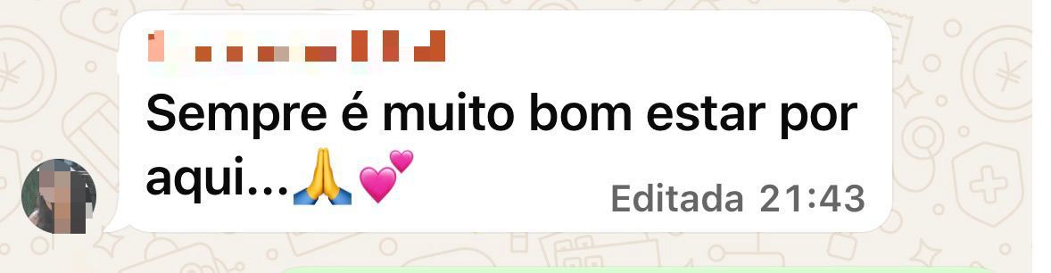 Mensagem de participante do Núcleo TPM